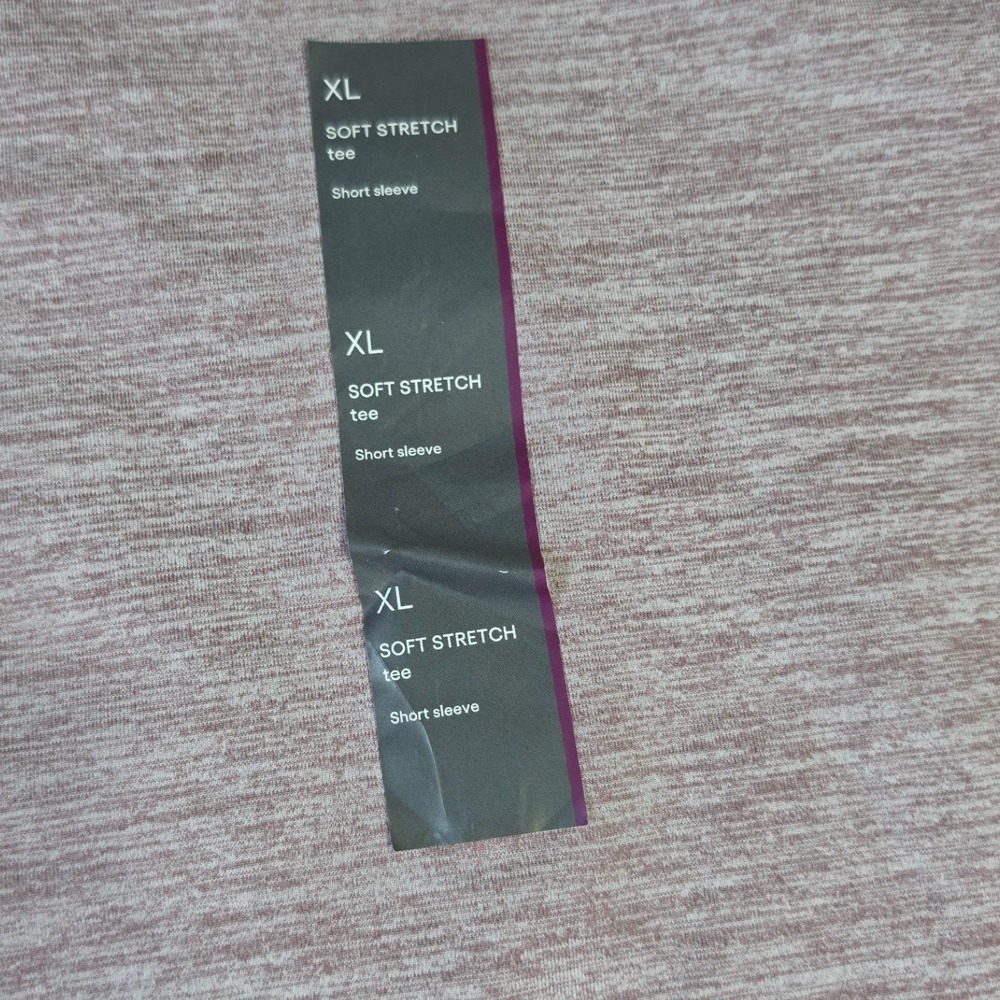 All in Motion Mens Soft Stretch Tee XL Purple Heathered Activewear Shirt 041-02- - Picture 3 of 7